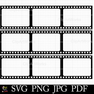 Film Strip Movie Clips  Clipart