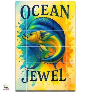Mahi Mahi Fisch JPG, EPS, PDF Clipart-Bild