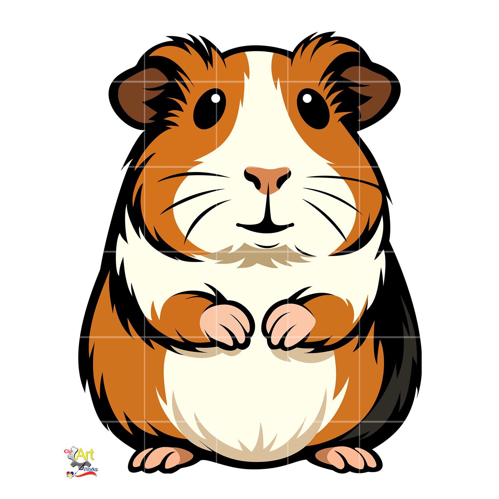 Dessin Animé Mignon De Cochon D'inde Dans Un Style De Peinture à L