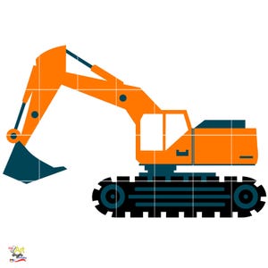 Bulldozer bouw vrachtwagen graafmachine voertuig Svg-bestanden digitale Vector Clipart Cricut Cameo afbeelding downloaden PNG JPG SVG
