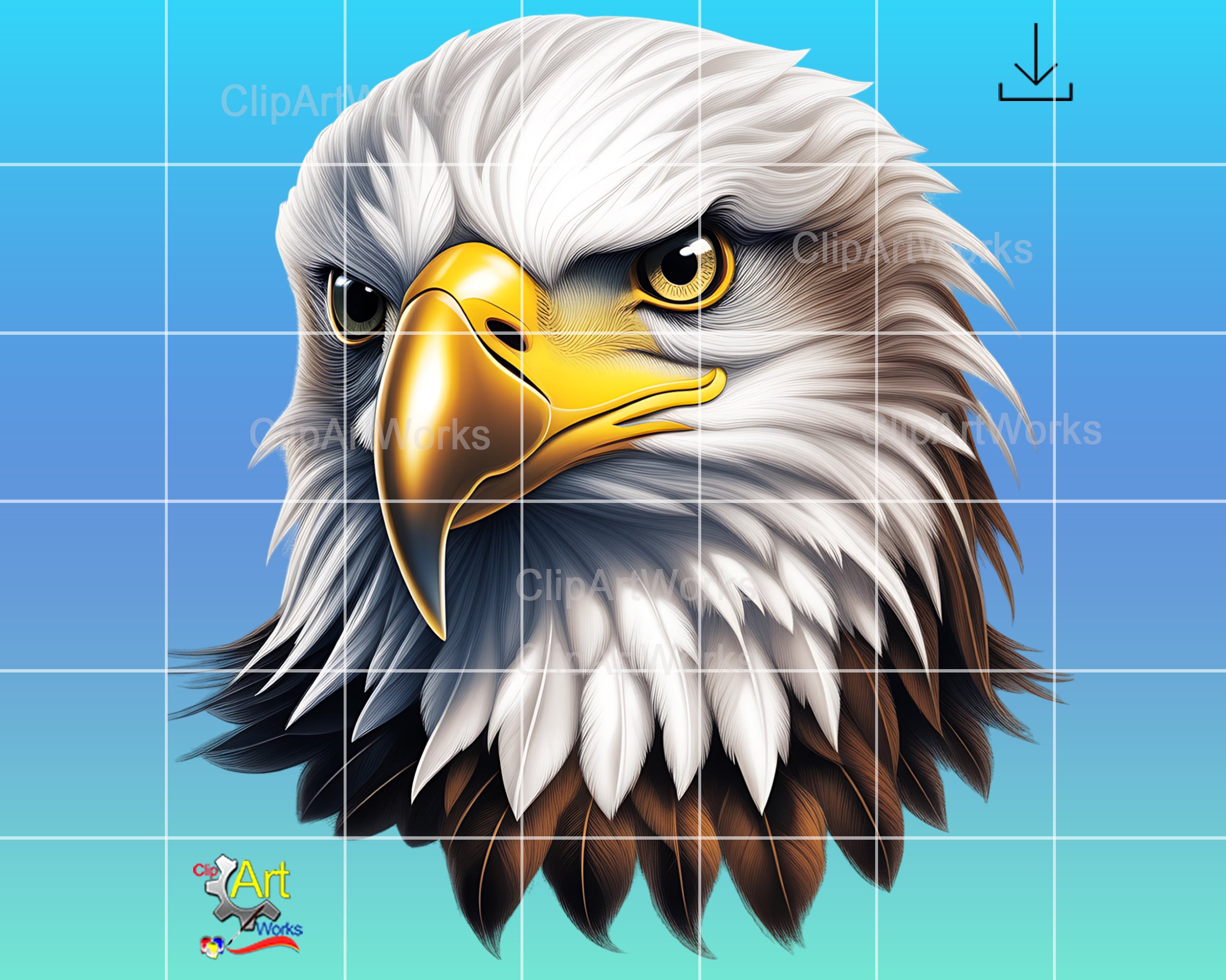 Eagle PNG Clipart for Sublimation - Etsy, image size:2558x2046