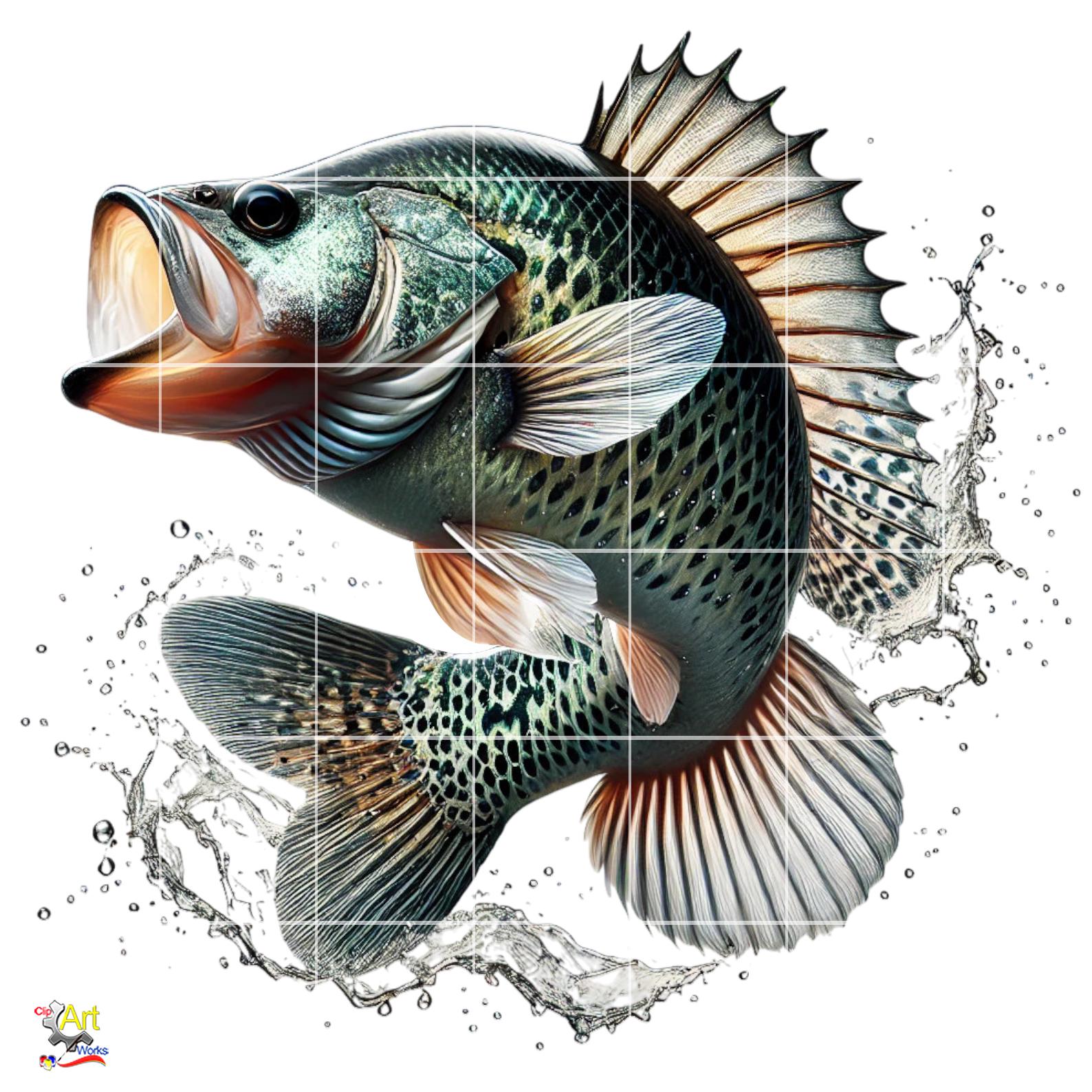 Crappie Fish Graphics Crappie Fish PNG Clipart | 10 Image Bundle - Etsy