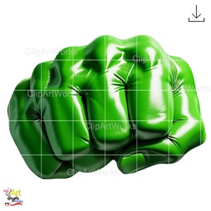 Grüne Faust PNG Clipart für Sublimation