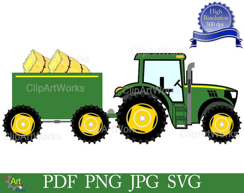 Download John Deere Green Farm Tractor SVG Graphic Clipart Farming ...
