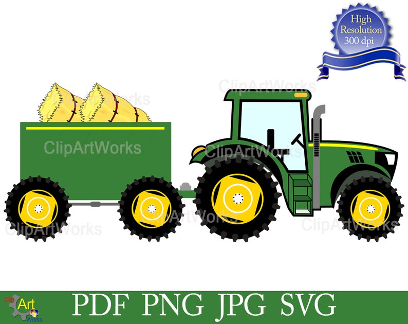 Download John Deere Green Farm Tractor SVG Graphic Clipart Farming Svg | Etsy