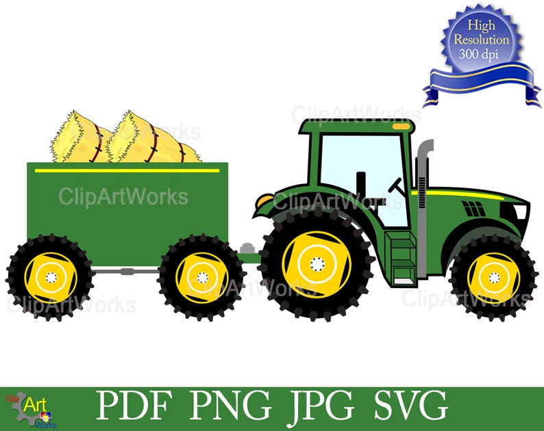 Download John Deere Green Farm Tractor SVG Graphic Clipart Farming ...