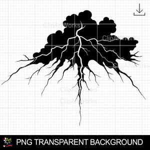 Lightning Bolt Strike Transparent Background PNG