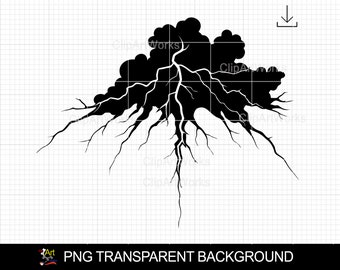 Coup de foudre sur fond transparent PNG