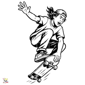 Skateboarding Clipart svg | png | jpg | dxf | pdf | eps