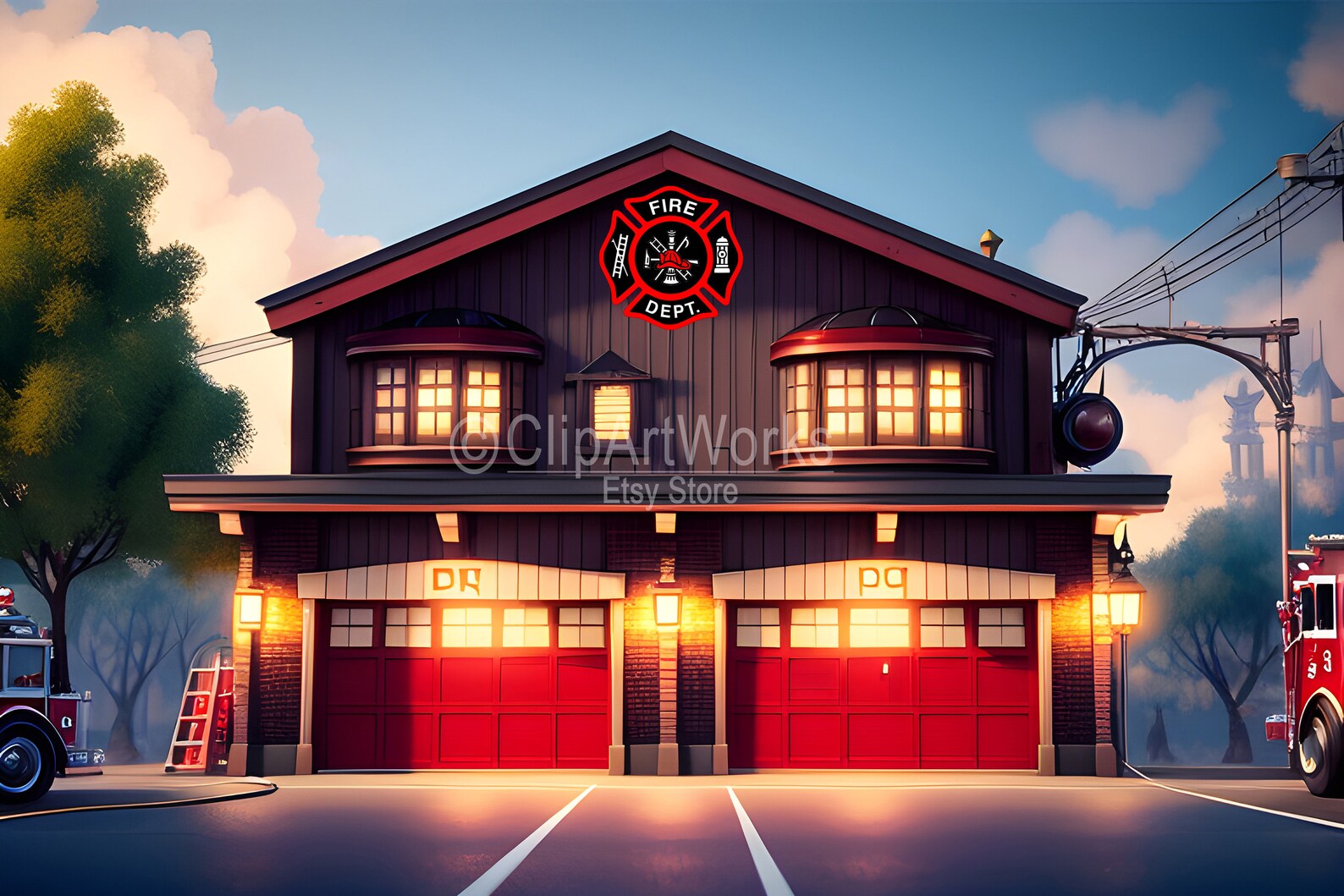 Fireman Baby Child Clipart PNG - Etsy