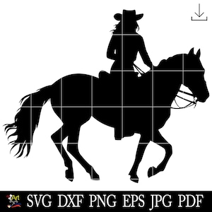 Clipart Cowgirl paardrijden