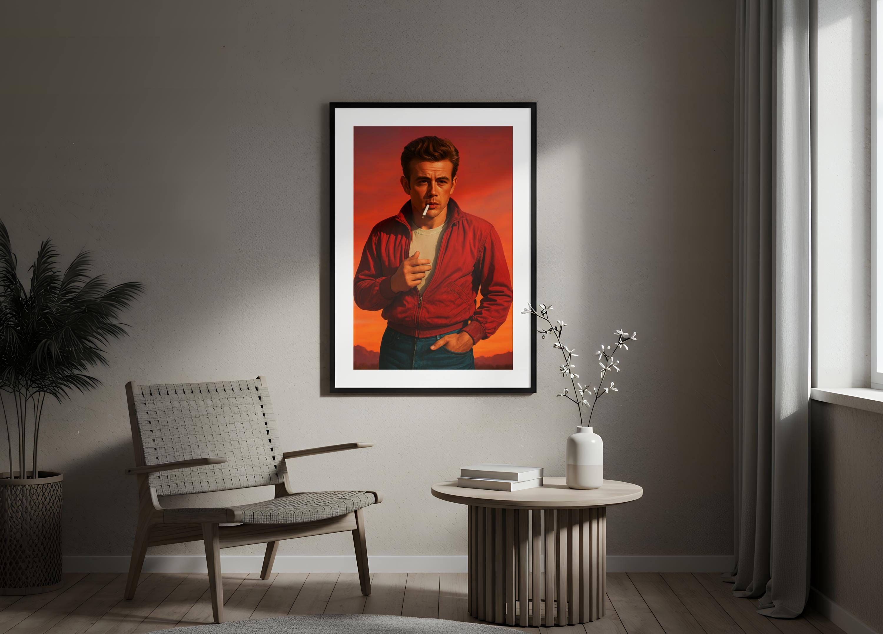 James Dean Poster: Vintage Hollywood Rebel Art (digital Download