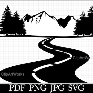 Mountain Road Highway Clipart