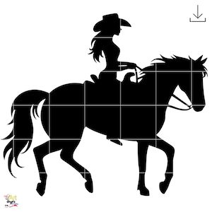 Clipart Cowgirl paardrijden