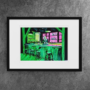 Weird West Art Print Spooky Cowboy Poster Bizarre Wall Decor Western Style Wall Art Western Saloon Artwork Creepy Neon Gift Idea image 8