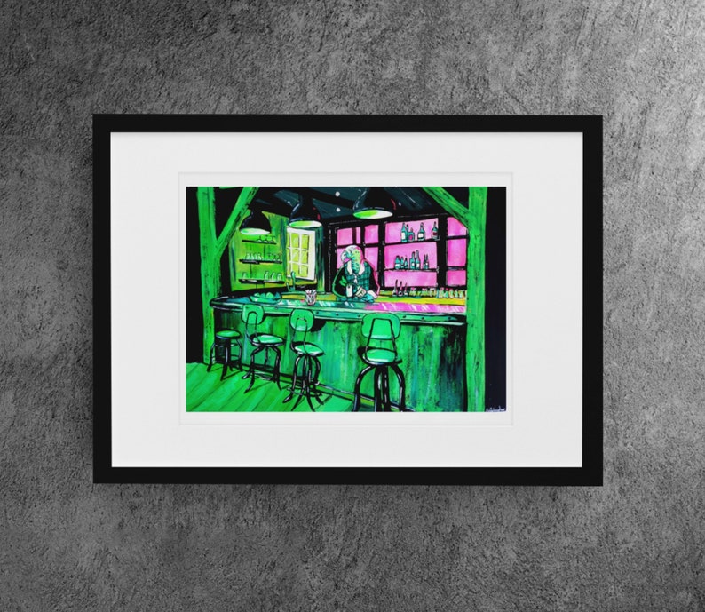 Weird West Art Print Spooky Cowboy Poster Bizarre Wall Decor Western Style Wall Art Western Saloon Artwork Creepy Neon Gift Idea image 8