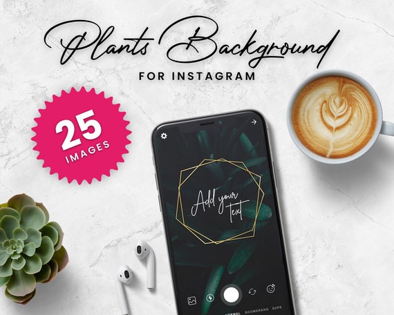 25 Fondos de pantalla para Instagram Stories Plantas de - Etsy España