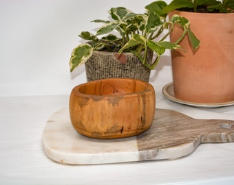 Cuencos de sal, madera dura de grano final, hechos a mano