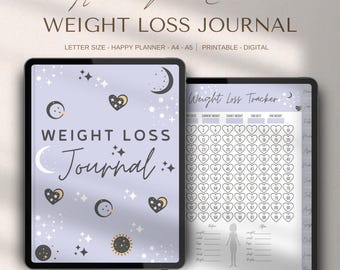 Lavender Weight Loss Journal: Digital Meal Planner (Printable)