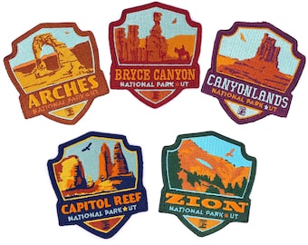 Embroidered Iron-On National Park Patches