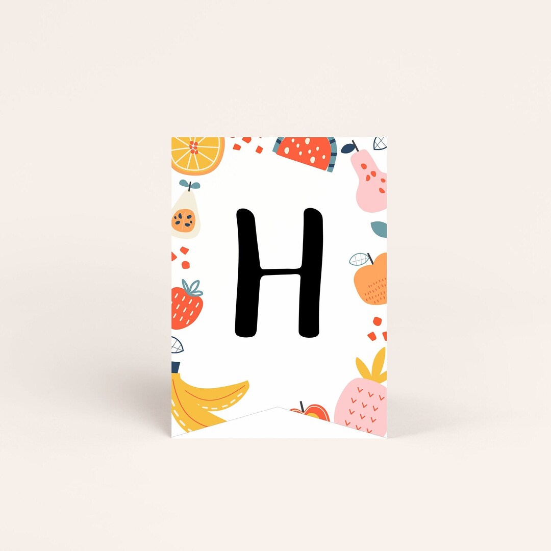Twotti Frutti Birthday Banner Second Birthday Modern Fruit Tropical ...