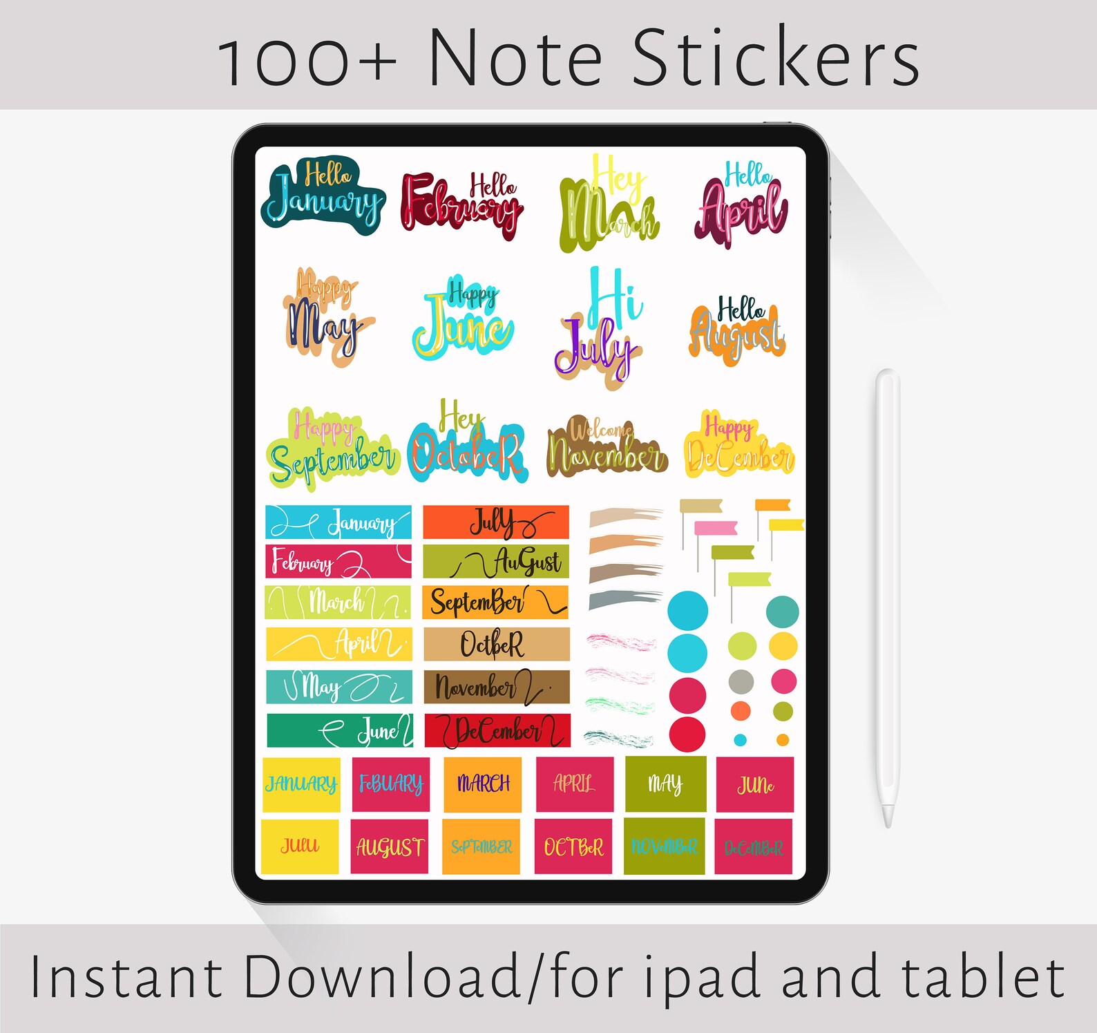 Digital Sticker Note With Tape Goodnotes Notability Digital Etsy