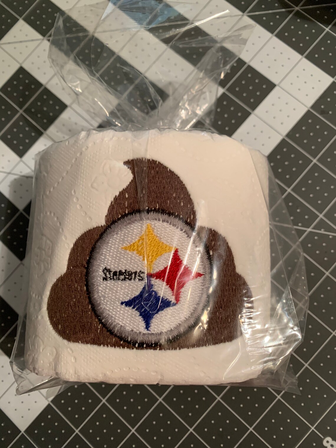 Crappy Pittsburgh Steelers Embroidered Toilet Paper | Etsy