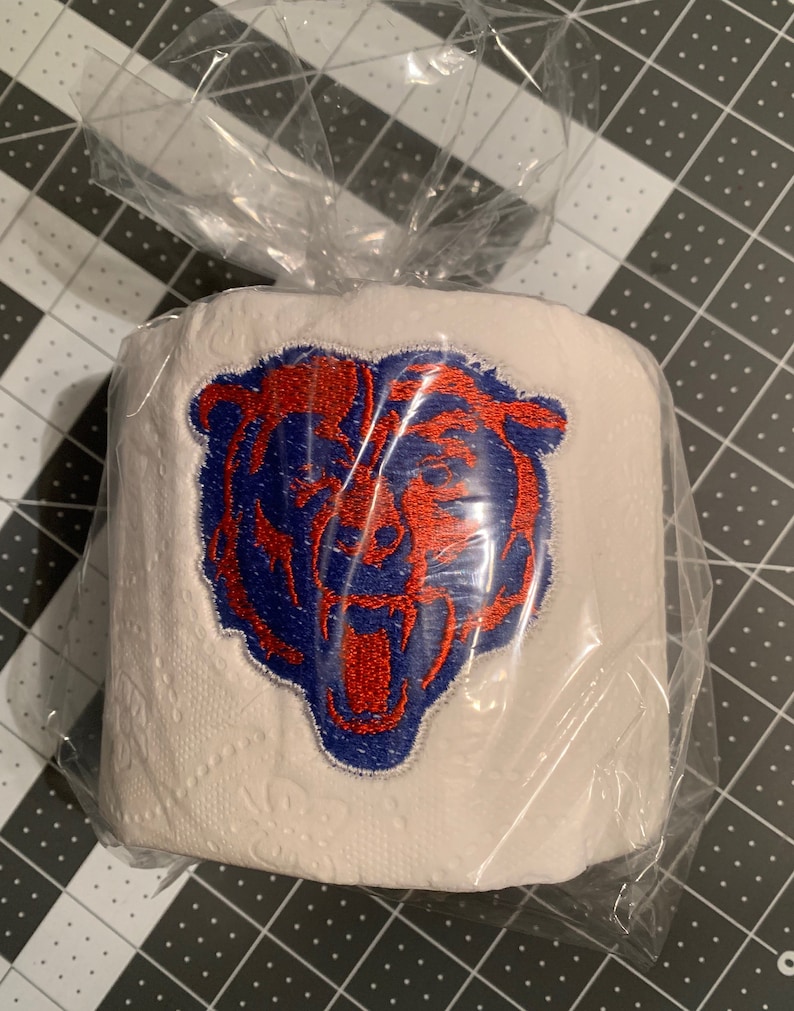 Chicago Bears Embroidered Toilet Paper Etsy