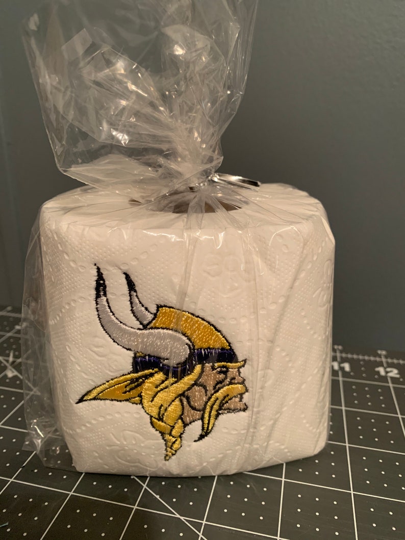 Minnesota Vikings embroidered toilet paper gag gift