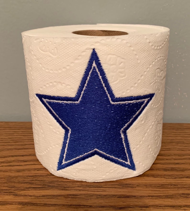 Dallas Cowboys Embroidered Toilet Paper Etsy