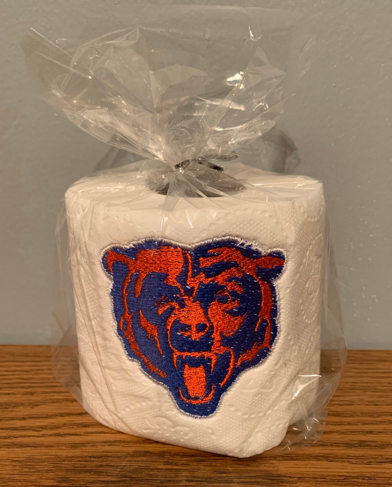 Chicago Bears Embroidered Toilet Paper Etsy