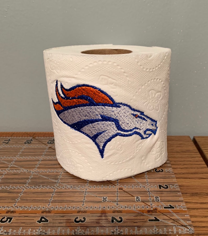 Denver Broncos Embroidered Toilet Paper Etsy