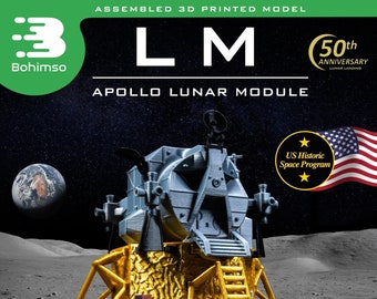 LM | Lunar Lander Module | Apollo mission | Plastic model | Rocket |  NASA | Scale 1:48 | Spacecraft | 3D Print