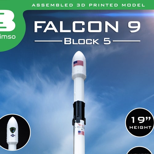 FALCON 9 Block 5 Plastic Model Rocket Spacex NASA hq picture