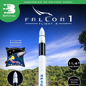 FALCON 1 | Plastic model | Rocket | SpaceX | NASA | Scale 1:72 | Spacecraft | 3D Print