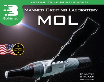 Manned Orbiting Laboratory - MOL Gemini Space Station | Spaceships | Space Station | Gemini Station | USAF | NASA | Plastic model | 3D Print