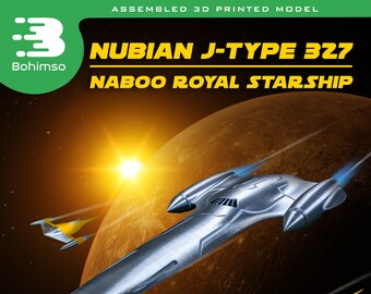 NUBIAN J-type 327 Royal Starship | Star Wars | Plastic Display Model | 3D Print