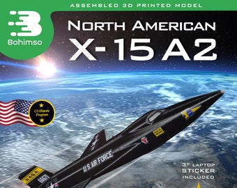 North American X-15A2 | USAF | NASA | Rocket aircraft | X-planes | High speed and altitude aircraft | Plastic Display Model | 3D Print