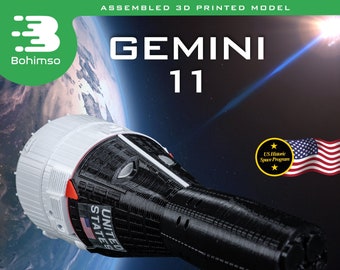 GEMINI XI Mission | 1/24 Scale | Spaceships | Plastic model | Rocket | Spacecraft | NASA | 3D Print