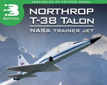 Northrop T-38 Talon | Aircraft | NASA | USAF | United States Air Force | trainer jet | Plastic Display Model | 3D Print