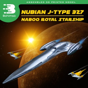 NUBIAN J-type 327 Royal Starship Star Wars Plastic Display Model 3D Print image 1