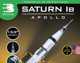 SATURN 1B | Apollo Saturn Ib | 13.5 inch Plastic model  | Rocket | Spacecraft | 3D Print