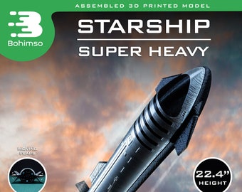 STARSHIP - SUPER HEAVY / SpaceX Starship Booster y Orbital Launch Mount / SpaceX Starship & Super Heavy / Plastic Display Model