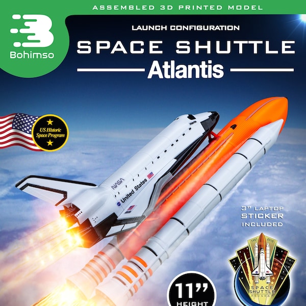 SPACE SHUTTLE ATLANTIS | Plastic model  | Rocket | Spacecraft | 3D Print