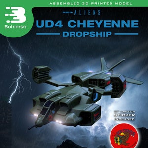 UD4 CHEYENNE | Dropship | ALIENS | ALIEN | Plastic Model | 3D Print | Fully Assembled