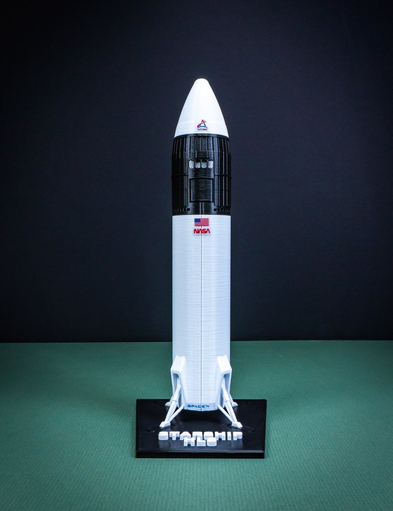 STARSHIP HLS Human Landing System Plastic model Rocket SpaceX Spacecraft 3D Print image 3