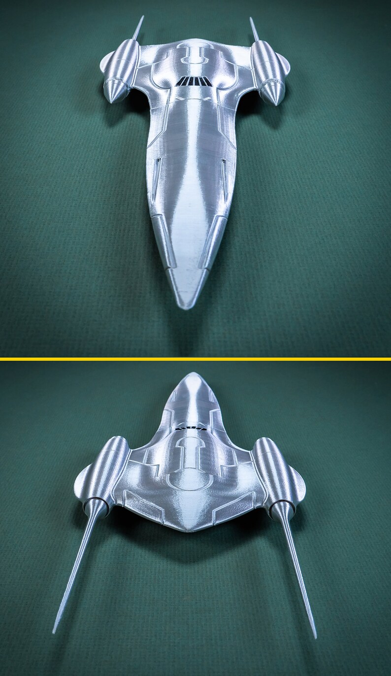 NUBIAN J-type 327 Royal Starship Star Wars Plastic Display Model 3D Print image 6
