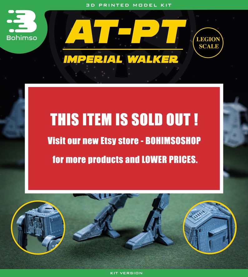 AT-PT Walker Kit Legion Star Wars RPG Unpainted Role Playing image 1