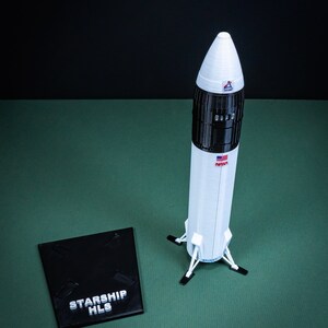 STARSHIP HLS Human Landing System Plastic model Rocket SpaceX Spacecraft 3D Print image 10