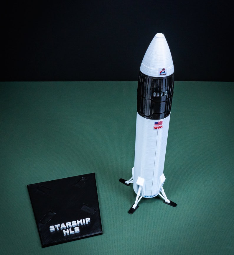 STARSHIP HLS Human Landing System Plastic model Rocket SpaceX Spacecraft 3D Print image 10